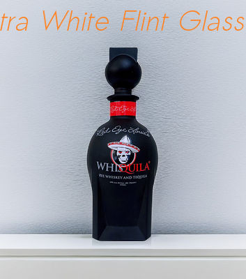kaufen Tequila-Glas-Flasche Soems 375ml/schwarzer überzogener Siebdruck-/Glasstopper online manufacture