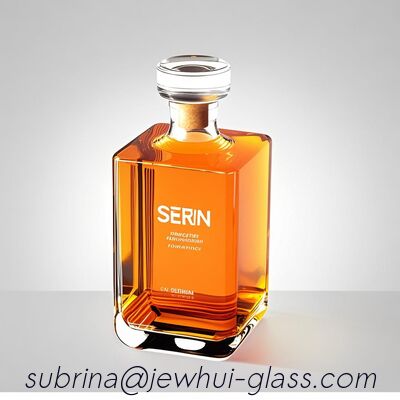 kaufen 700ML Quadratische Premium Klare Whiskey Glasflasche Online-Herstellung