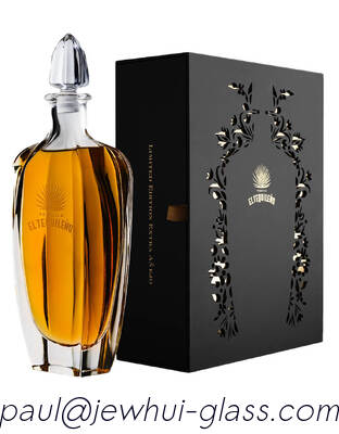 kaufen Extra Enejo, Reposado, Silberne Tequila Glasflasche, Super Flint Glasflasche mit Glasverschlüssen Online-Herstellung