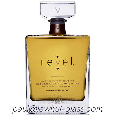 kaufen Extra Enejo, Reposado, Silberne Tequila Glasflasche, Super Flint Glasflasche mit Glasverschlüssen Online-Herstellung