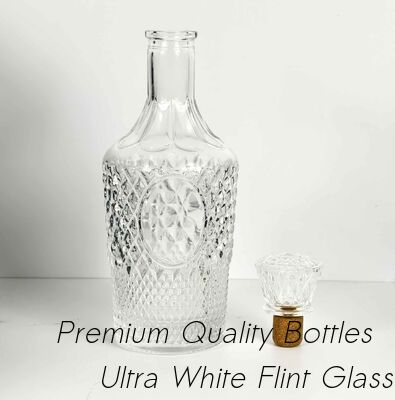 kaufen Kristallglasverschluss Brandy Glasflasche Carafe Glasflasche Goldene Elektroplattierung Online-Herstellung