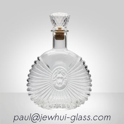 kaufen Super Flint Diamantschliff Glas Karaffe, XO, Brandy, Wodka, Likör, Gin, Rum, Tequila, Whisky, Brandy Spirituosen Glasflasche mit massivem Glasstopfen Online-Herstellung