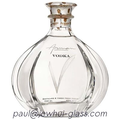 Qualität  Arman Vodka Brandy Glass Bottle Round Shaped Alcohol Bottle 1000ML usine