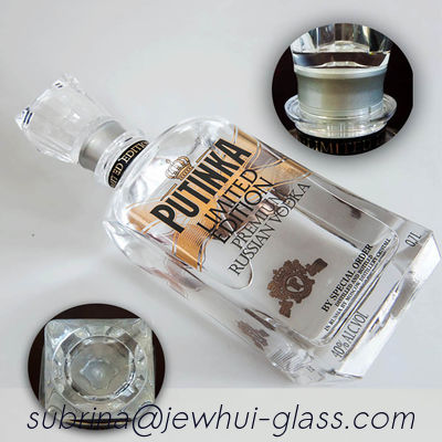 kaufen Alkohol-Glas-Flaschen-goldene Folie 900g Putika verzierte Arcylic-Kappe Online-Herstellung