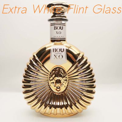 kaufen XO-Kognak-Glas-Flasche 750ml staubsaugen die Galvanisierungsgoldene beschichtung online manufacture