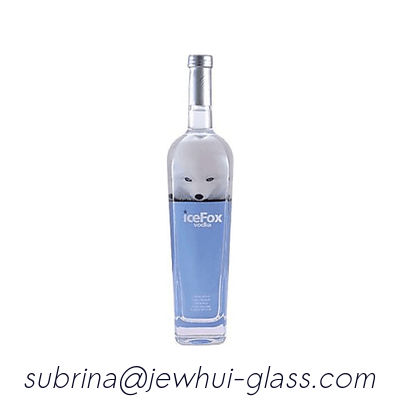 kaufen 18.5mm 750ml Gin Bottle ISO9001 Crystal White Glass Decal Painting Online-Herstellung