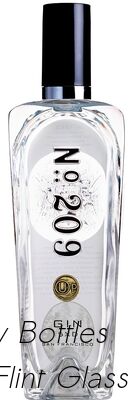 kaufen prägte Glasgeist-Flasche 200ml 500ml 1750ml Beschriftung 209 Gin Glass Bottle Online-Herstellung