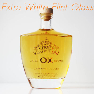 kaufen 0.7L 0.5L Brandy Glass Bottle 900g Crystal White Hot Stamping online manufacture