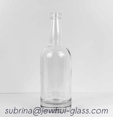 Guter Preis 750 ML CLEAR 750ML GLASS ROUND LONG NECK TENNESSEE LIQUOR BOTTLE 18.5 MM BAR TOP NECK FINISH Online