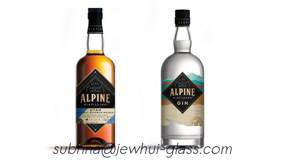 Guter Preis 750ml Alpen Whiskey Glasflasche - Individualisierung, Super Flint Glasflasche, Amerikanischer Rum Online