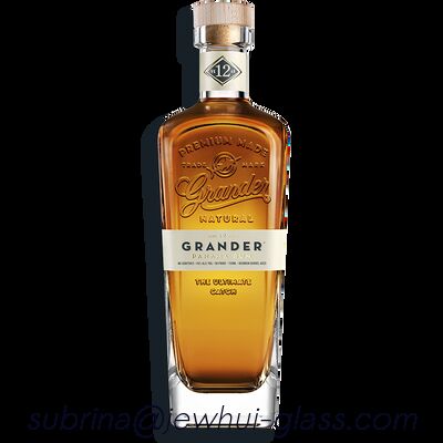 Guter Preis 750ml Bourbon, Rum, Whiskey Premium Klarglas-Whiskeyflasche Online