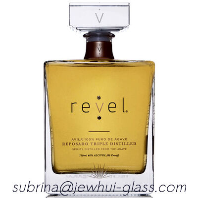 Guter Preis Extra Enejo, Reposado, Silberne Tequila Glasflasche, Super Flint Glasflasche mit Glasverschlüssen Online
