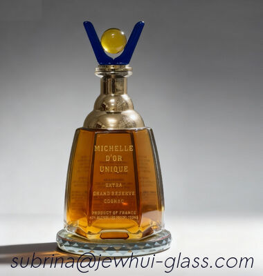 Guter Preis Arman Vodka Brandy Glass Bottle-Runden-geformte Alkohol-Flasche 1000ML Online