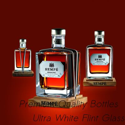 Guter Preis Super Flint Diamantschliff Glas Karaffe, XO, Brandy, Wodka, Likör, Gin, Rum, Tequila, Whisky, Brandy Spirituosen Glasflasche mit massivem Glasstopfen Online
