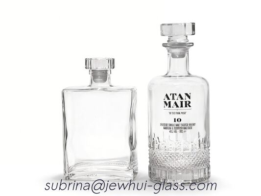 Guter Preis 700 ml große Flasche/klare Spirituosenflasche mit festen gereinigten Flintglasverschlüssen geeignet für Wodka-Gin-Rum-Tequila-Whisky-Brandy- und Alkoholverpackungen Online