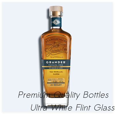 Guter Preis Debossing Prägung Schriftzug Runde Glasflasche SGS FDA Online