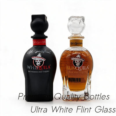Guter Preis Tequila-Mattglas-Flasche/Bereifen des heißen Stempelns/der hohlen Stopper Online