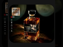 Soem Flint Glass Bottle mit voller roter Farbe mit Siebdruck-Dekoration